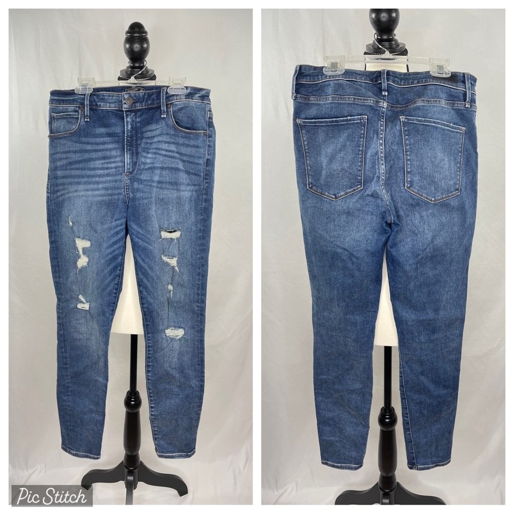 ABERCROMBIE & FITCH Womens Simone High Rise Super Skinny Stretch Jeans 2…